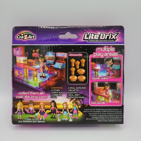 Lite Brix Super Light Building System Bakery Kiosk Play Set Girls Cra-Z-Art New - Picture 3 of 8